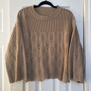 Cozy Tan Knit Sweater